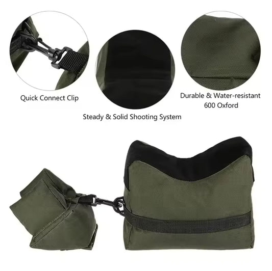 Bench front and rear rest sandbags (unfilled)