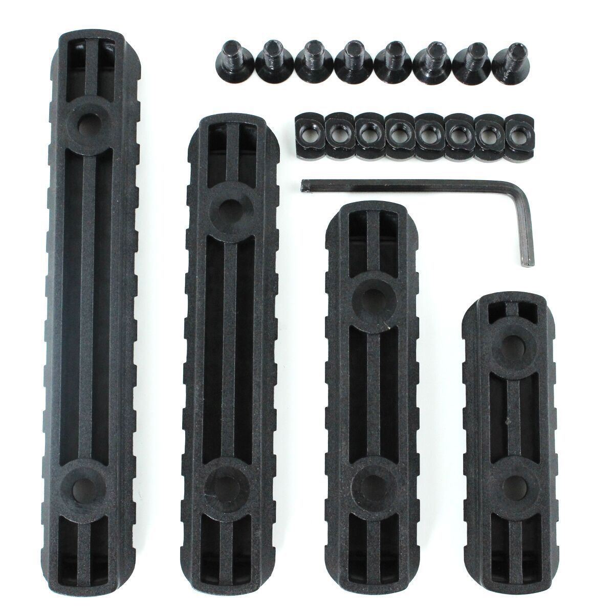 4 piece MLOK picatiny rail accessory mount