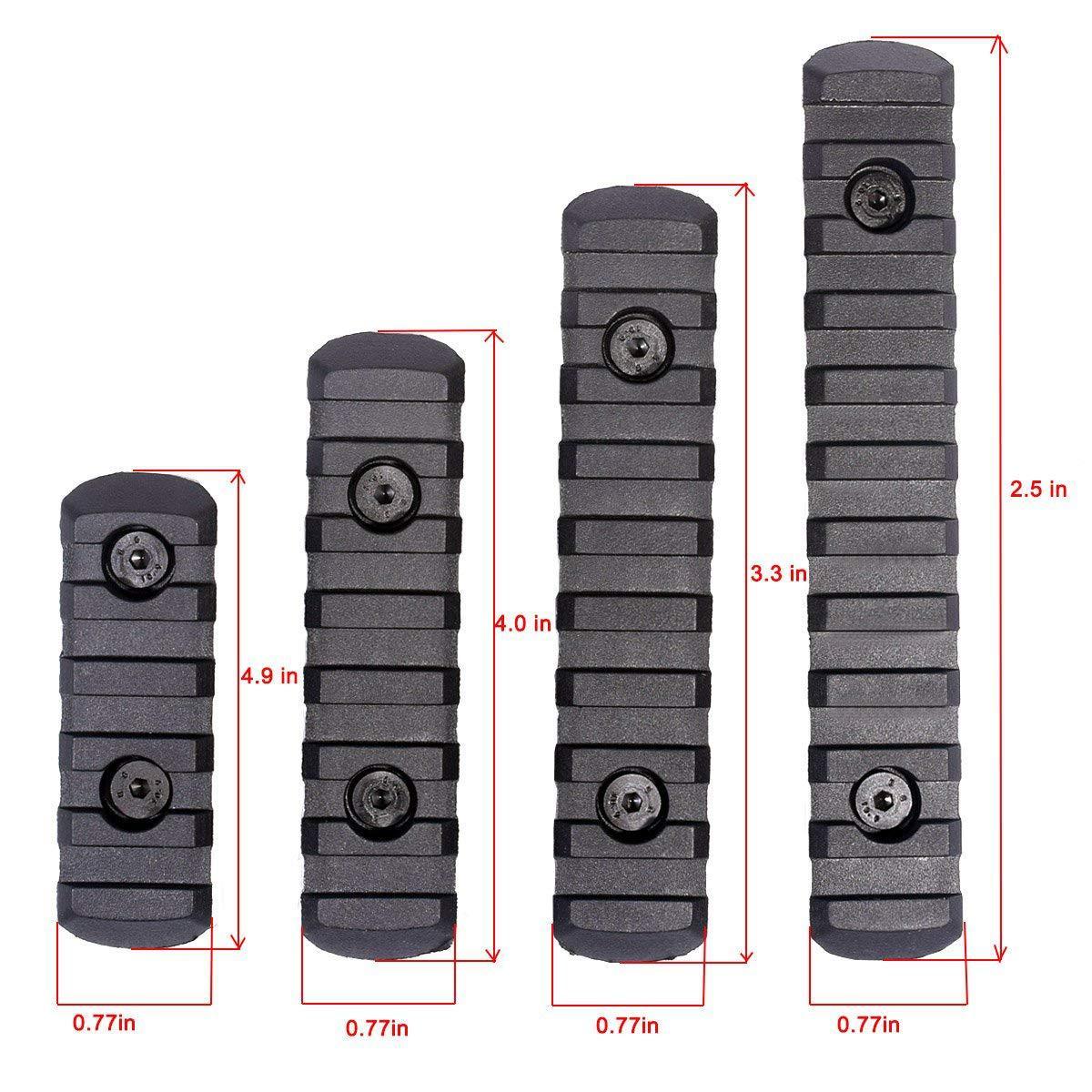 4 piece MLOK picatiny rail accessory mount