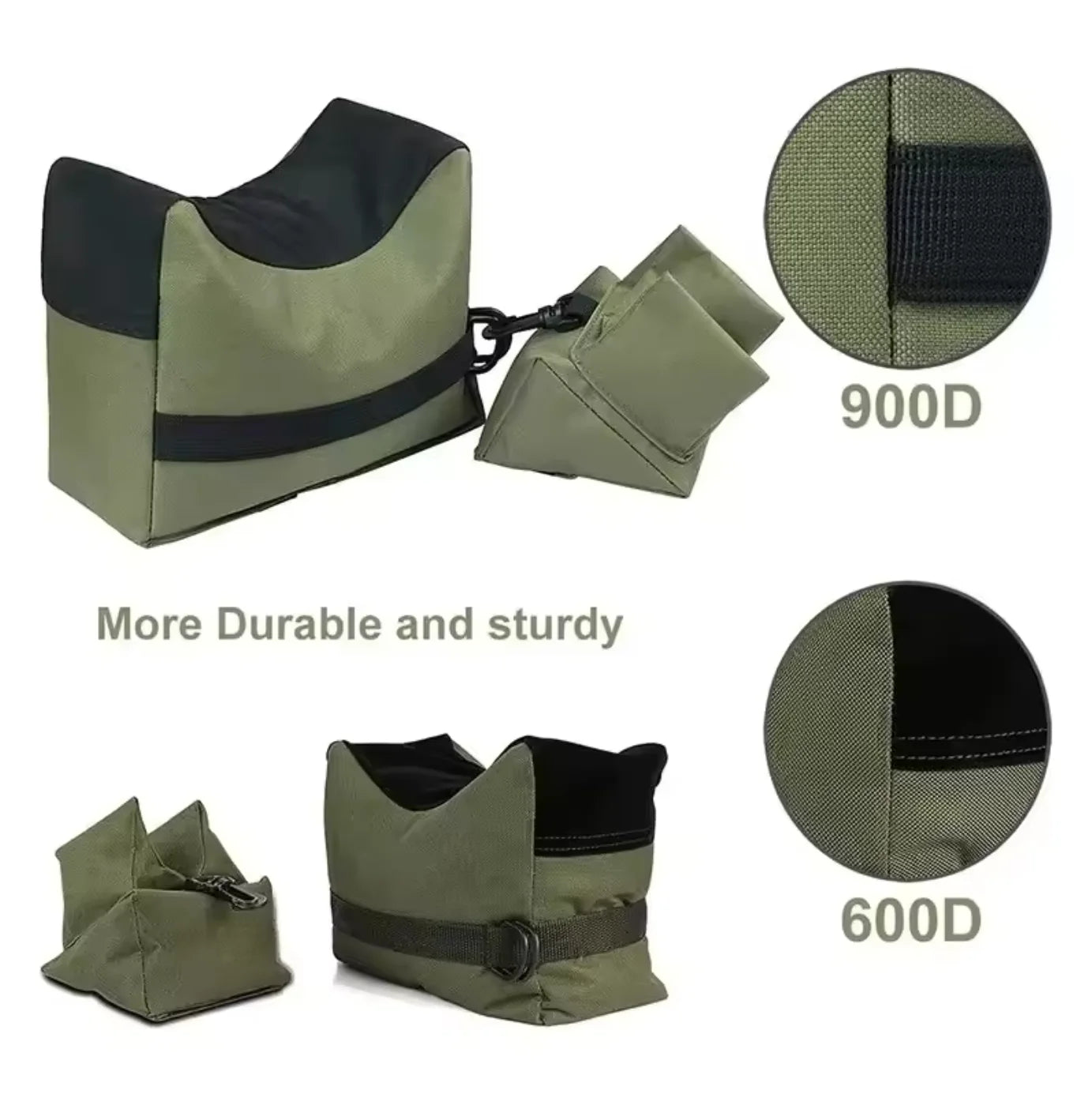 Bench front and rear rest sandbags (unfilled)