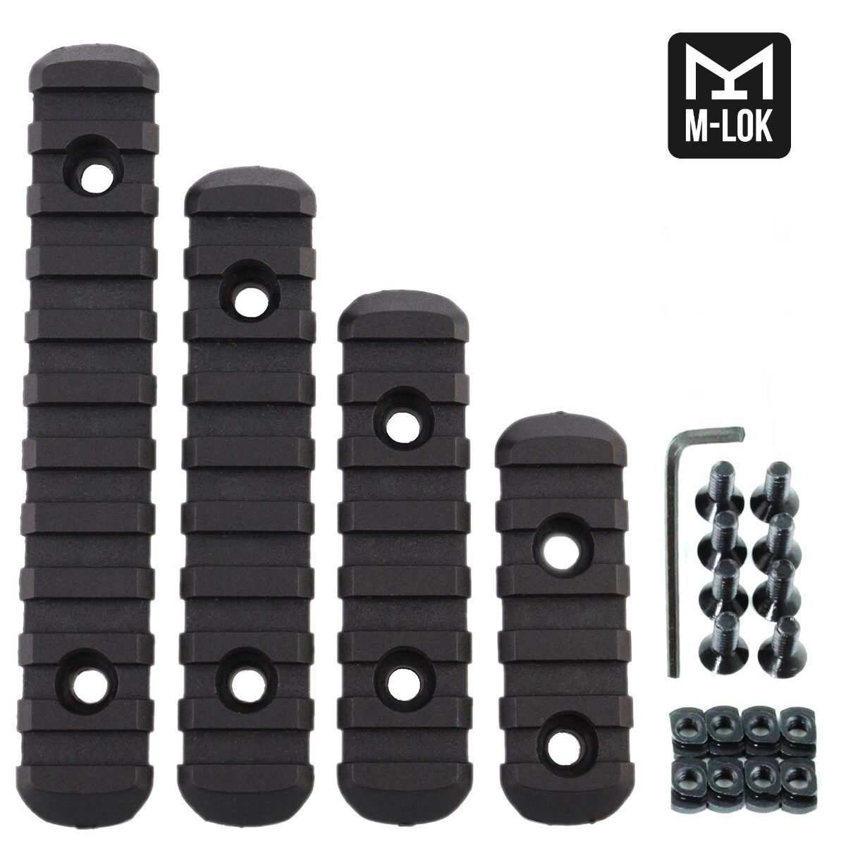 4 piece MLOK picatiny rail accessory mount