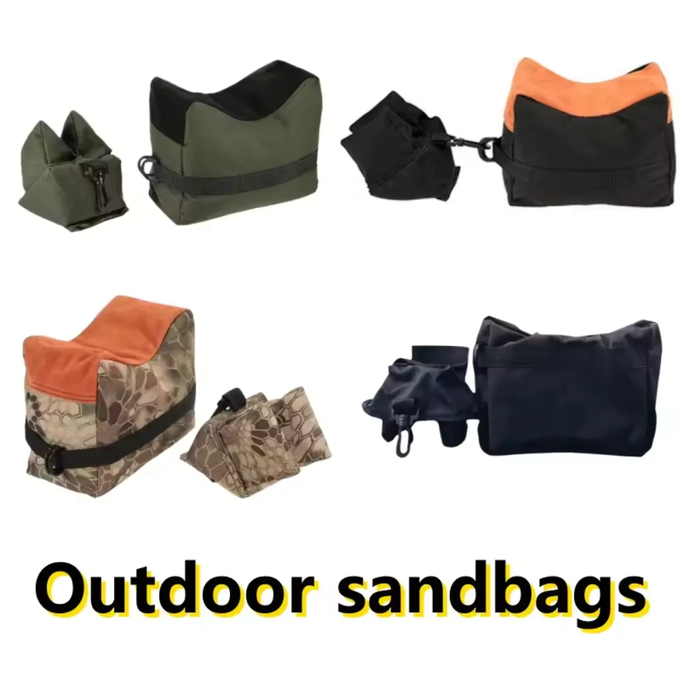 Bench front and rear rest sandbags (unfilled)