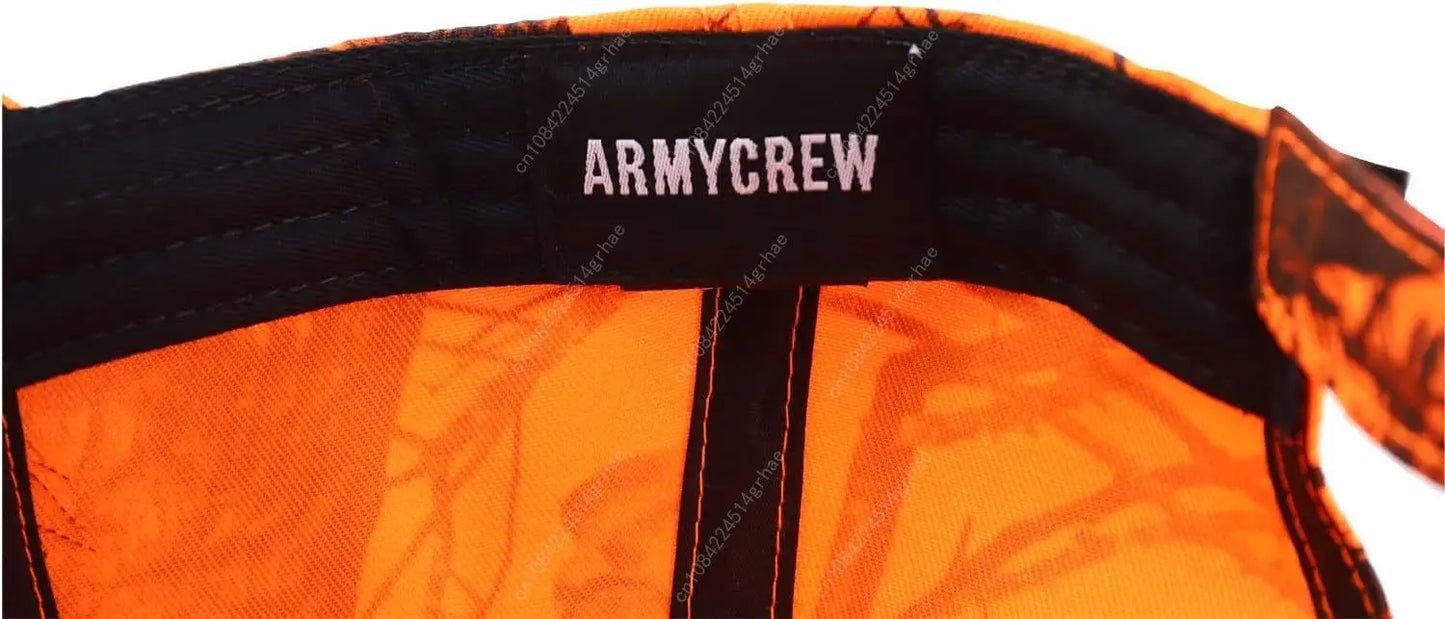 Velcro Oversize Hunting Camouflage and blaze orange hat