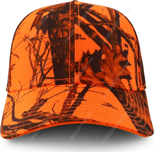 Velcro Oversize Hunting Camouflage and blaze orange hat